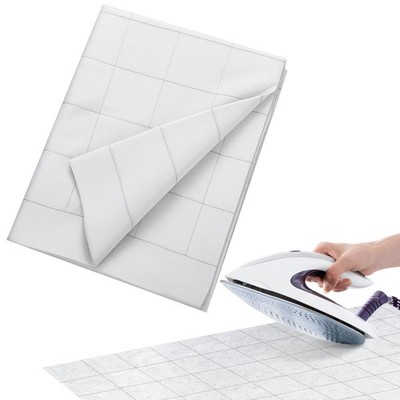 Fusible Interfacing with 2.5 x 2.5 Inches Grid Nonwoven Layout Iron on Polyes...
