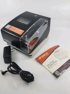 uPunch CR1000 Digital Time Clock Date Stamp Lightly Used Missing Keys Needs Ink