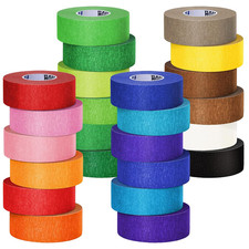24 Rolls Colored Masking Tape Bulk for Art, 1 inch x 720 Yards for Crafts, Label