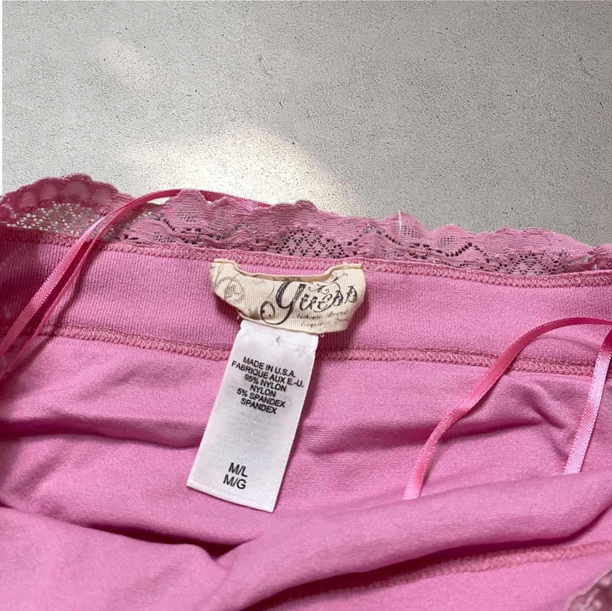 Vintage Guess Pink Lace Trim Tube Top | Y2K Ruched Bustier Tank | eBay