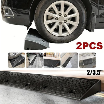 #ad 2 3.5#x27;#x27;Rise Driveway Curb for RampsDriveway Ramp Car Slope Ramp for Loading 2Pc $24.59