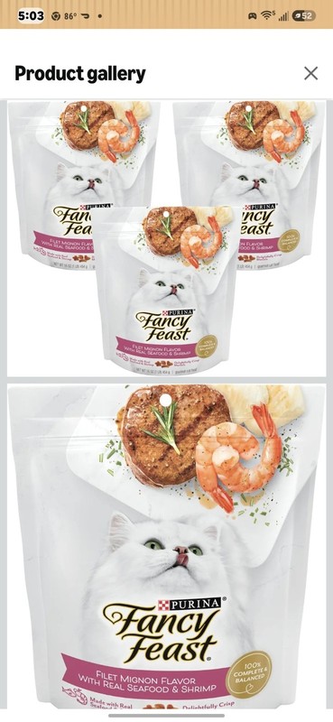 Fancy Feast Dry Cat Food Filet Mignon Flavor With Seafood and Shrimp 3lbs 
