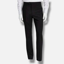 Calvin Klein Men Black Slim-Fit Infinite Stretch Tuxedo Suit Pants Size 32W 30L