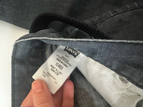 Levis Boys Jeans 513 Slim Straight Stretch Size 12 Regular Blue Denim - Picture 3 of 6