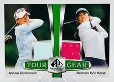 Upper Deck SP Tour Gear Annika Sorenstam & Michelle Wie West Game Used Patches!