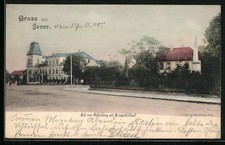 Jever, Hof von Oldenburg mit Kriegerdenkmal, Ansichtskarte 1900 