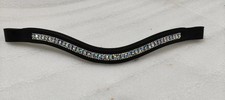 Leather crystal browband elegant accessory designed to adorn a horse's bridle.