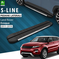 RANGE ROVER EVOQUE 11-17 PEDANE LATERALI STEPS BARRE MINIGONNE SOTTOPORTA NERE