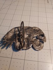 MENS BELT BUCKLE METAL RIDER AND EAGLE MADE IN U.S.A. 1993 GAP