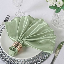 10 SAGE GREEN Silky SATIN 20x20" Wedding NAPKINS Party Events Table Linens SALE