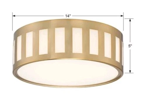 Crystorama Ceiling Light Fixture:  3-Bulb, Vibrant Gold Finish - Picture 1 of 8