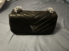 Valentino Orlandi Black Quilted Shoulder Hand Bag Purse NWT