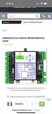 Aaon ASMO 2201, Controller Four Digital Refrigeration Module, Org OEM NEW￼