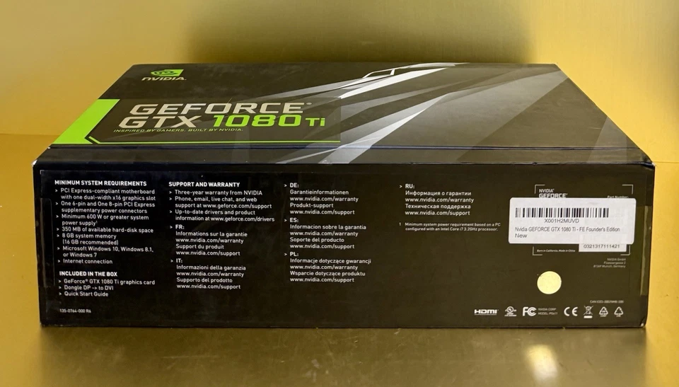 NEW, SEALED NVIDIA GeForce GTX 1080 TI Founders Edition Graphic Card - Image 4 of 4