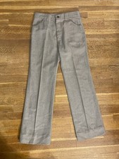 Vintage 70s Sedgefield Flare Tan Slacks/ Pants 30x29 Talon Zipper