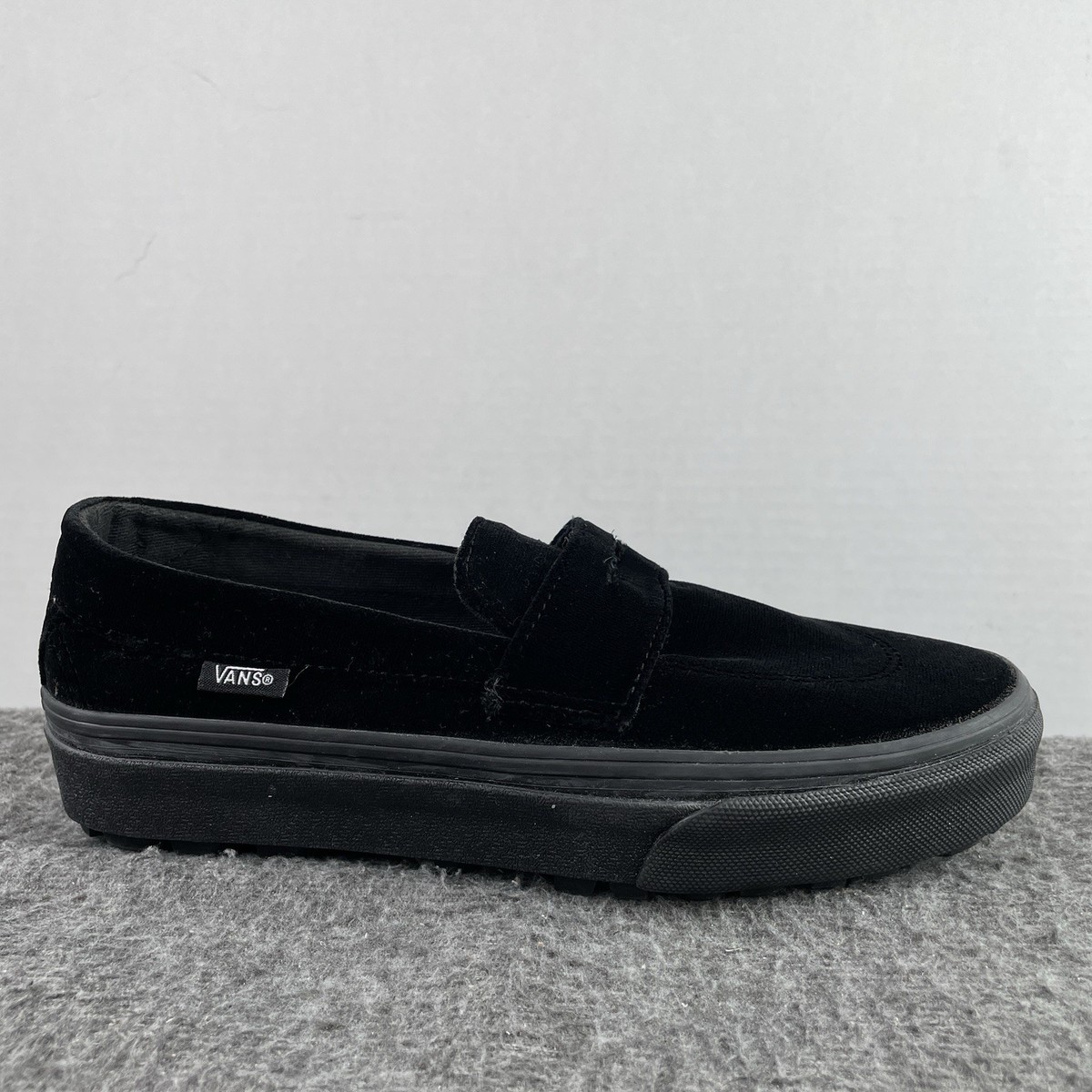 VANS Skate Style 53 Black Velvet Loafers VNOA5HEL5AA Women's Size