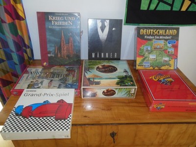 7 absolut neue Gesellschaftsspiele bzw.  Brettspiele - ungeöffnet - alle OVP !