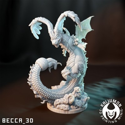 Mega Dragoran - Pokemon/Kaijumon - bemalbare 3D Fan Art Figur