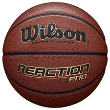 (TG. 5) Wilson, Pallone da basket, Reaction Pro, Arancione, Pelle sintetica, Mis