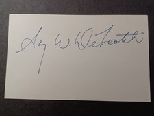 Gary DeLoatch (d. 1993) Signed Index Card - Ballet
