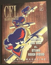 CFL Game Program Memphis vs Ottawa 10/08/95