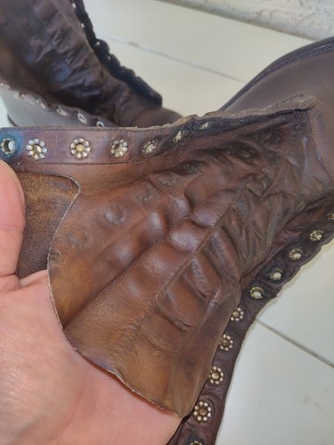 Vintage Red Wing USA Boots Lace-Up Leather , Vibram Soles/ Treads (Poss/ sz 8.5) - Picture 16 of 19