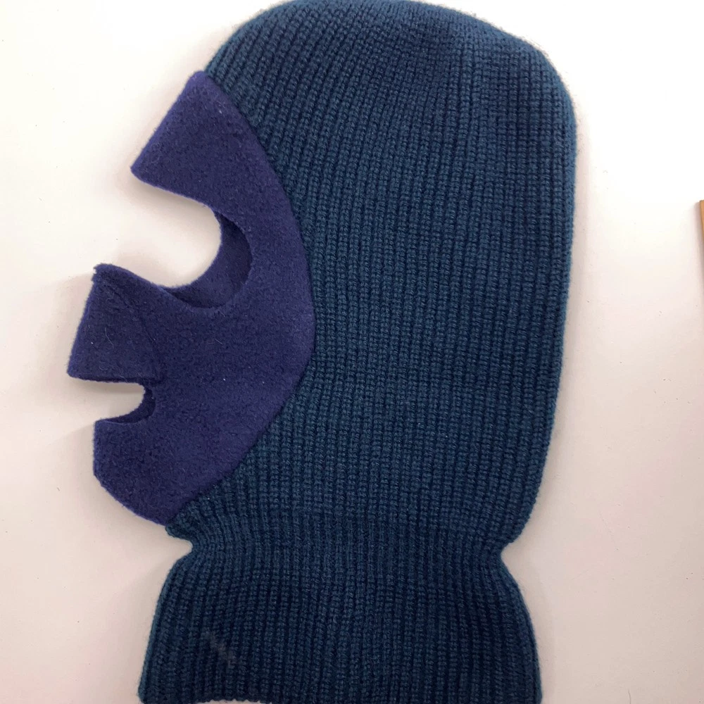 Made USA blue knit with fleece front face ski mask
Opens in a new window or tab