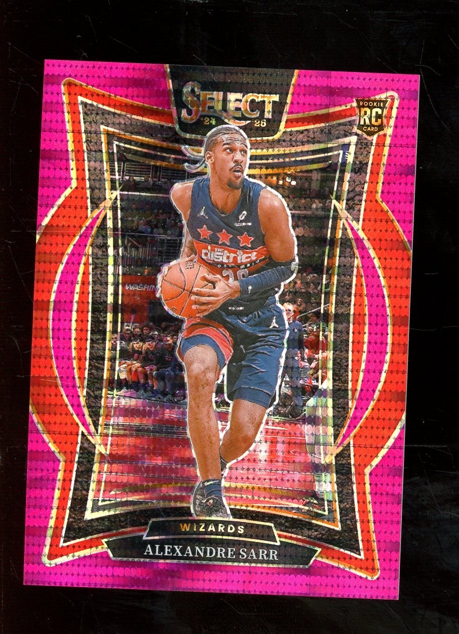 2024-25 Select Neon Purple Pulsar FOTL #73 Alexandre Sarr Wizards RC Rookie 1/5