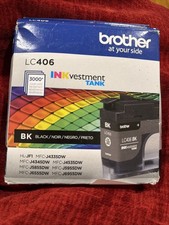 Brother LC406BKS INKvestment 3,000 Page-Yield Ink - Black New FRESH