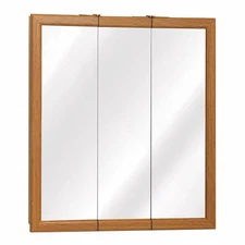 Zenith K24 Oak/Wood Rectangle Medicine Cabinet/Mirror 25-3/4 H x 23-1/4 W in.