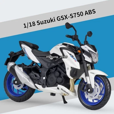 1/18 2018 Suzuki GSX-S750 ABS Motorrad Modell Die Cast Motorrad Spielzeug Kinder - Bild 1 von 4