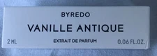 Byredo Vanilla Antique extrait de parfum sample spray 2 ml