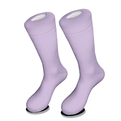 6 Pair of Biagio Solid LAVENDER Light PURPLE Color Mens COTTON Dress SOCKS - Picture 2 of 3