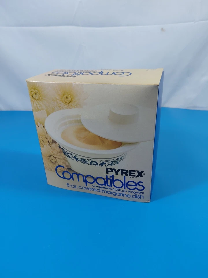 Plato de margarina cubierto Pyrex Compatibles 8 oz - verde flor de primavera  Foto 2 de 4