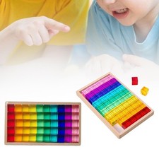 Rainbow Building Cubes Fine Motor Skills Stacking Toy for Boys Kids Girls