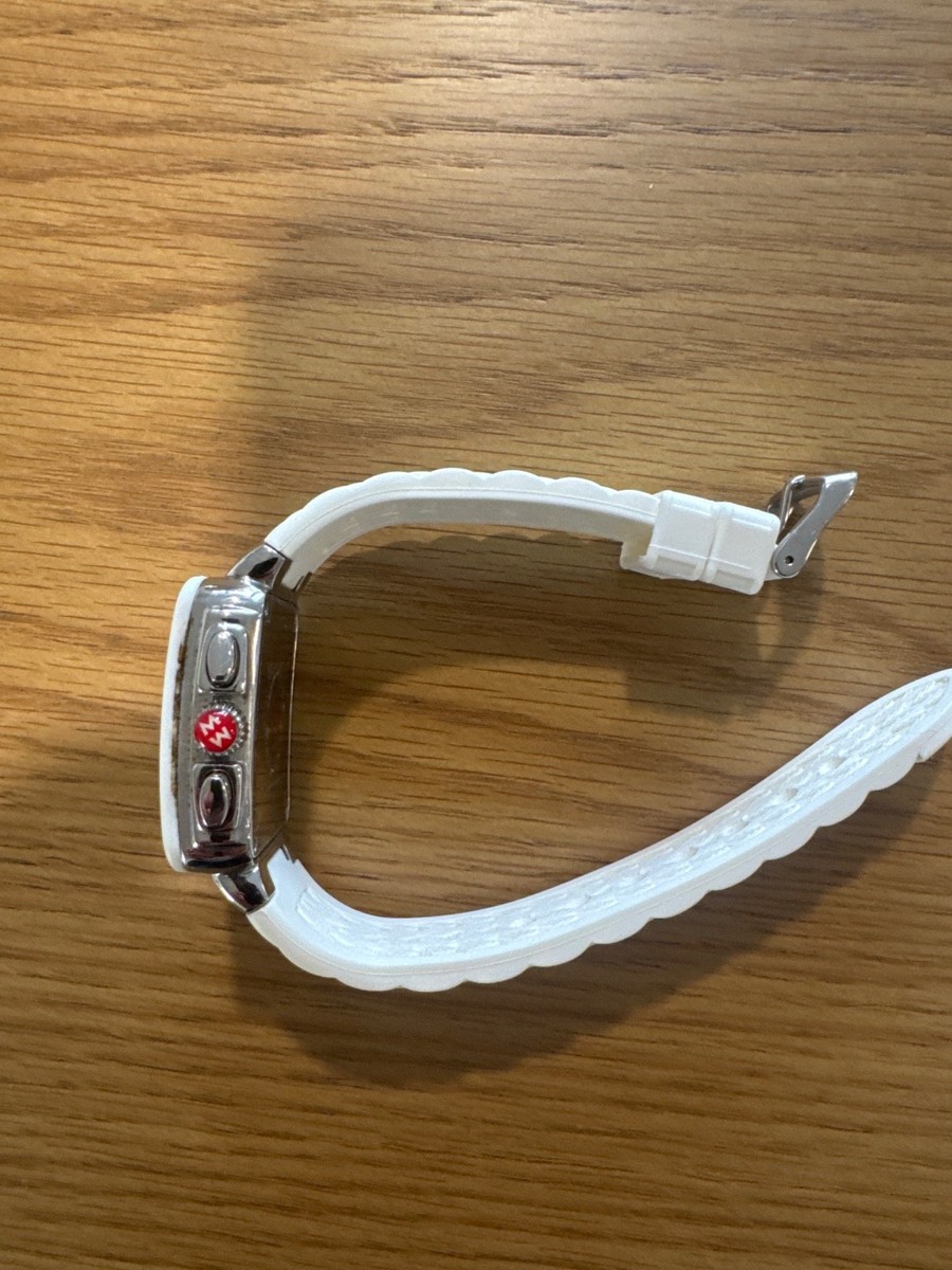 Michele Deco Chronograph White Silicone Watch MW Ceramic  display picture 1