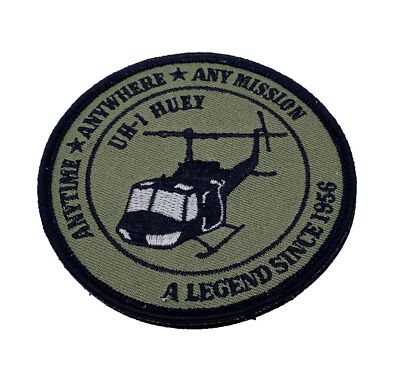 Bell  UH-1 Huey A Legend Since 1956 Green Patch - Hook and Loop, Officially