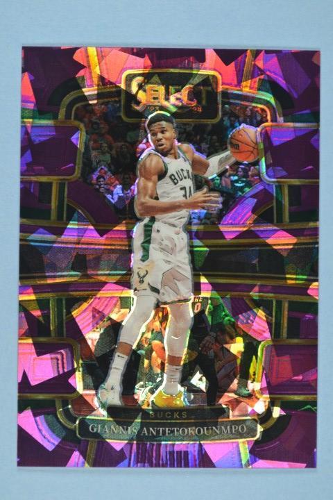 Giannis Antetokounmpo 2023-24 Select Purple Ice Prizm /99 #60