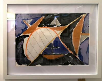 ALFRED WALLIS INSPIRIERTE BOOTE TAMAR BRÜCKE NIGEL GEWÄSSER ORIGINAL GERAHMT SIGNIERT