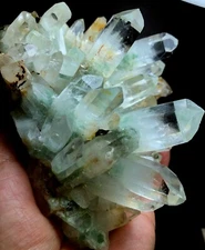 786g Himalayan Phantom 'Green Ghost' Lemuria QUARTZ Crystal Point&Pyramid X628