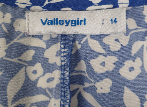 Valley Girl Dress, Women's, Size 14, Blue & White Floral, Polyester, Maxi, VGC - Picture 6 of 7