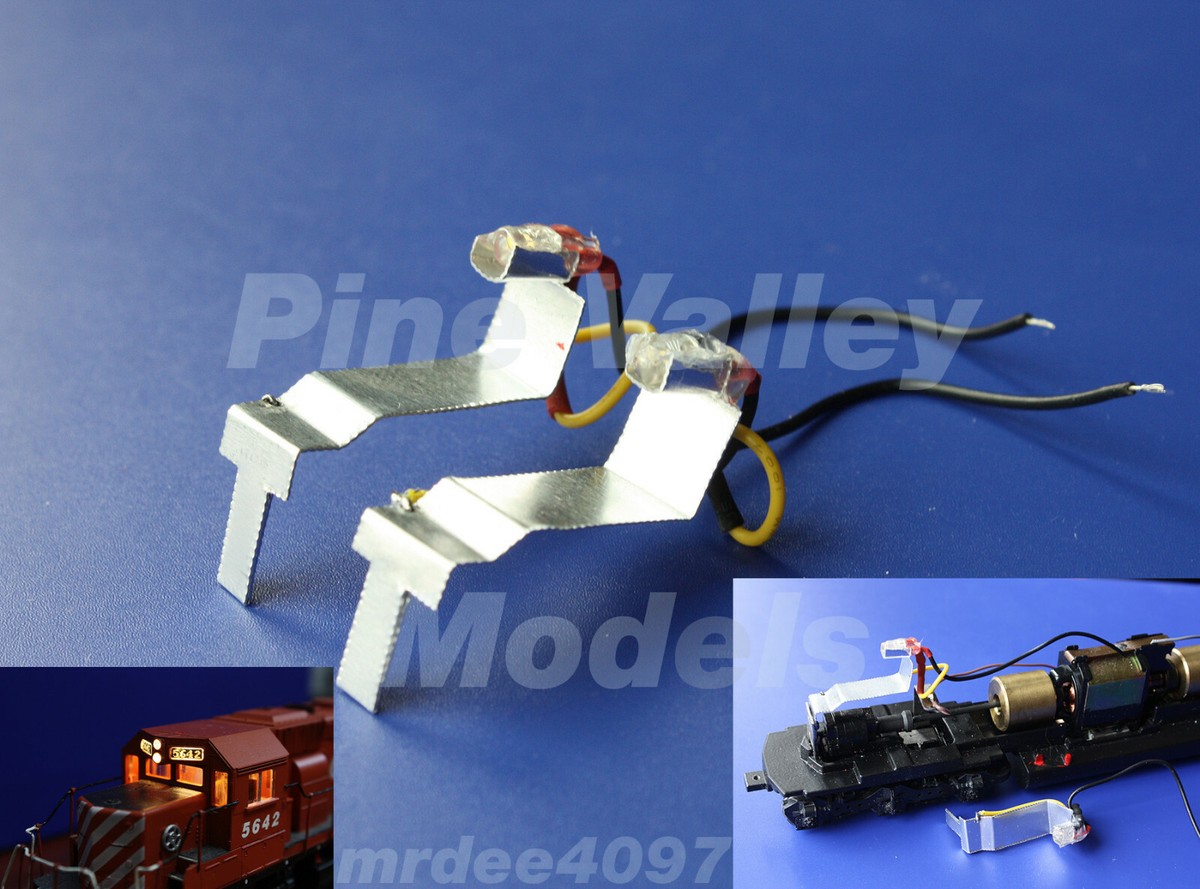 PARTS: x2 custom LED Head lights for Athearn Blue Box GP38-2 PARTS: x2 custom LED Head lights for Athearn Blue Box GP38-2