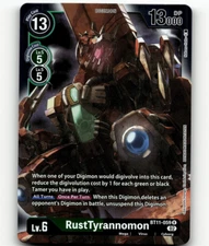 Digimon RustTyrannomon Dimensional Phase Rare