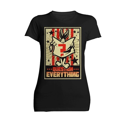 Looney Tunes Bugs Bunny Splash Question Everything Official Damen T-Shirt