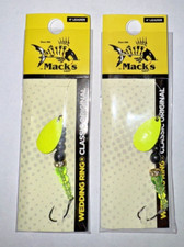 Pack Of 2 - Mack's Lure Wedding Ring 09125 (6 CHT/ BLACK/ FLO CHART) Green