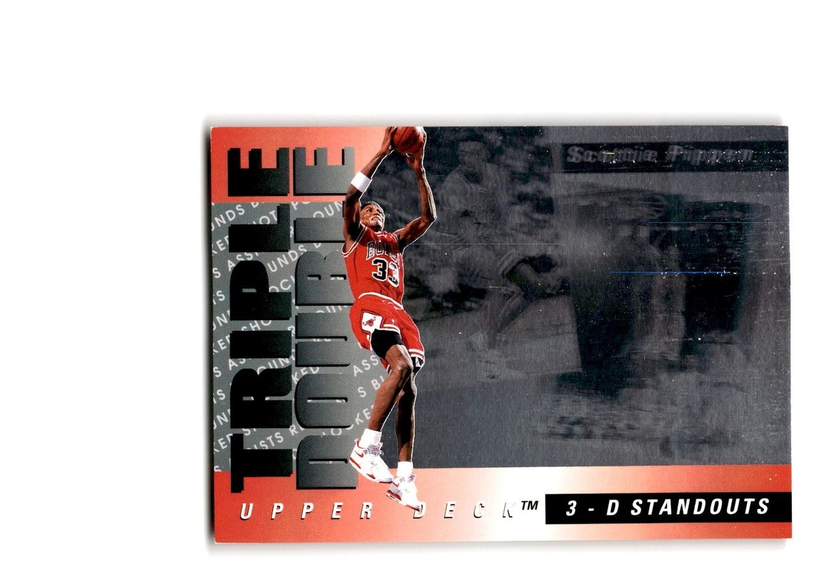 MICHAEL JORDAN 1993 Upper Deck 3D Standouts HOLOGRAM TRIPLE DOUBLE