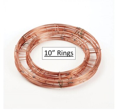 10 x 10 inch Wire Flat Rings For Wreath Making Holly Christmas