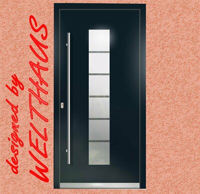 Haustür Türen Welthaus WH75N Aluminium Tür mit Kunststoff LA201 Angeles AKTION