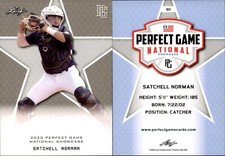 SATCHELL NORMAN 2020 LEAF PERFECT GAME NATIONAL SHOWCASE ROOKIE CARD #90