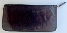 Vintage Coach Brown Leather Zip-Around Long Wallet Clutch 8.5